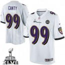 Youth Nike Baltimore Ravens &99 Chris Canty Elite White Super Bowl XLVII NFL Jersey