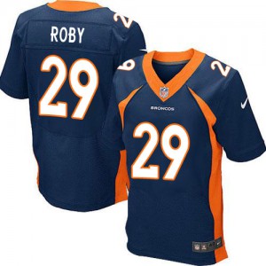 Hommes Nike Denver Broncos # 29 Bradley Roby bleu marine élite remplaçant NFL Maillot Magasin