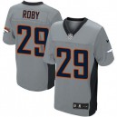 Men Nike Denver Broncos &29 Bradley Roby Elite Grey Shadow NFL Jersey