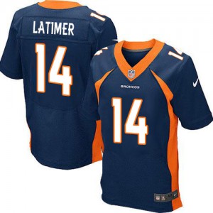 Hommes Nike Denver Broncos # 14 Cody Latimer élite Navy bleu alternent NFL Maillot Magasin