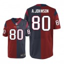 Men Nike Houston Texans &80 Andre Johnson Elite Team/Alternate Two Tone NFL Jersey