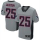 Men Nike Houston Texans &25 Kareem Jackson Elite Grey Shadow NFL Jersey