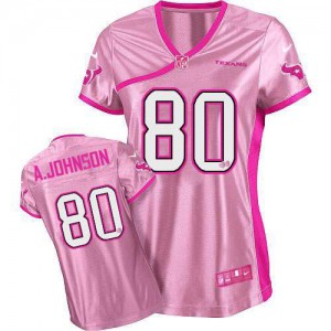 Nike Houston Texans # Andre Johnson 80 Élite femmes rose être Luv avait NFL maillot