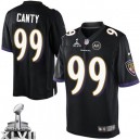 Youth Nike Baltimore Ravens &99 Chris Canty Elite Black Alternate Super Bowl XLVII NFL Jersey