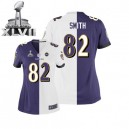 Women Nike Baltimore Ravens &82 Torrey Smith Elite Team/Road Two Tone Super Bowl XLVII NFL Jersey