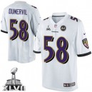Youth Nike Baltimore Ravens &58 Elvis Dumervil Elite White Super Bowl XLVII NFL Jersey