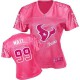 Women Nike Houston Texans &99 J.J. Watt Elite Pink 2012 Fem Fan NFL Jersey