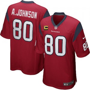 Jeunesse Nike Houston Texans # 80 Andre Johnson élite rouge alternent C Patch NFL Maillot Magasin