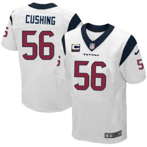 Hommes Nike Houston Texans # 56 Brian Cushing élite blanc C Patch NFL Maillot Magasin