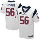 Men Nike Houston Texans &56 Brian Cushing Elite White C Patch NFL Jersey