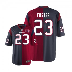Jeunesse Nike Houston Texans # 23 Arian Foster suppléant/équipe d'élite deux ton 10ème Patch NFL Maillot Magasin