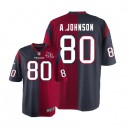 Youth Nike Houston Texans &80 Andre Johnson Elite Alternate/Team Two Tone 10TH Patch NFL Jersey