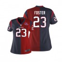 Women Nike Houston Texans &23 Arian Foster Elite Alternate/Team Two Tone 10TH Patch NFL Jersey