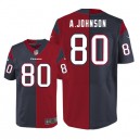 Men Nike Houston Texans &80 Andre Johnson Elite Alternate/Team Two Tone NFL Jersey