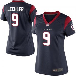 Femmes Nike Houston Texans # 9 Shane Lechler Élite bleu marine équipe NFL Maillot Magasin de couleur