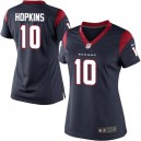Women Nike Houston Texans &10 DeAndre Hopkins Elite Navy Blue Team Color NFL Jersey