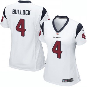 Femmes Nike Houston Texans # 4 Randy Bullock Élite blanc NFL Maillot Magasin