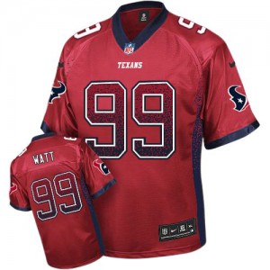 Hommes Nike Houston Texans # 99 Watt J.J. élite rouge dérivent Fashion NFL Maillot Magasin