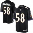 Youth Nike Baltimore Ravens &58 Elvis Dumervil Elite Black Alternate NFL Jersey
