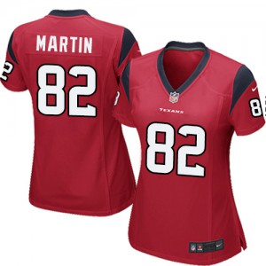 Femmes Nike Houston Texans # 82 JC Martin élite rouge alternent NFL Maillot Magasin