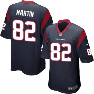 Jeunesse Nike Houston Texans # 82 JC Martin élite bleu marine équipe NFL Maillot Magasin de couleur
