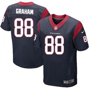 Hommes Nike Houston Texans # 88 Garrett Graham Élite bleu marine équipe NFL Maillot Magasin de couleur