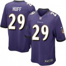 Youth Nike Baltimore Ravens &29 Michael Huff Elite Purple Team Color NFL Jersey