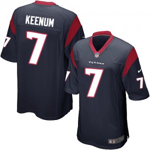 Jeunesse Nike Houston Texans # 7 affaire Keenum Élite bleu marine équipe NFL Maillot Magasin de couleur