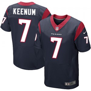Hommes Nike Houston Texans # 7 affaire Keenum Élite bleu marine équipe NFL Maillot Magasin de couleur