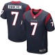 Men Nike Houston Texans &7 Case Keenum Elite Navy Blue Team Color NFL Jersey