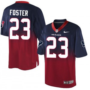 Hommes Nike Houston Texans # 23 Arian favorisent élite Navy/Rouge Fadeaway NFL Maillot Magasin