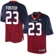Men Nike Houston Texans &23 Arian Foster Elite Navy/Red Fadeaway NFL Jersey