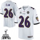 Youth Nike Baltimore Ravens &26 Matt Elam Elite White Super Bowl XLVII NFL Jersey