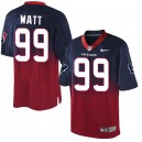 Men Nike Houston Texans &99 J.J. Watt Elite Navy/Red Fadeaway NFL Jersey