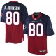 Men Nike Houston Texans &80 Andre Johnson Elite Navy/Red Fadeaway NFL Jersey