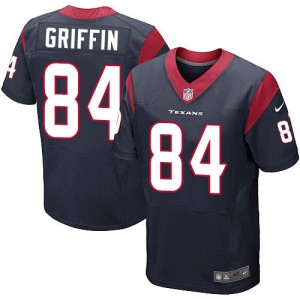 Hommes Nike Houston Texans # 84 Ryan Griffin élite bleu marine équipe NFL Maillot Magasin de couleur