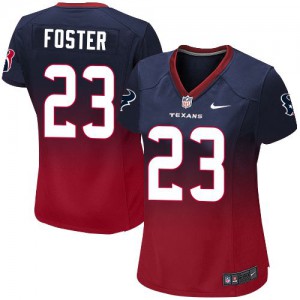 Femmes Nike Houston Texans # 23 Arian favorisent élite Navy/Rouge Fadeaway NFL Maillot Magasin
