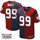 Men Nike Houston Texans &99 J.J. Watt Elite Alternate/Team Two Tone Autographed NFL Jersey