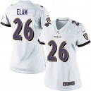 Women Nike Baltimore Ravens &26 Matt Elam Elite White NFL Jersey