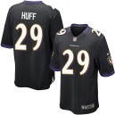 Youth Nike Baltimore Ravens &29 Michael Huff Elite Black Alternate NFL Jersey
