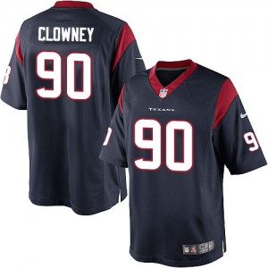 Jeunesse Nike Houston Texans # 90 Jadeveon Clowney élite bleu marine équipe NFL Maillot Magasin de couleur