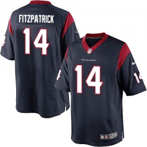 Couleur NFL maillot de l'équipe jeunesse Nike Houston Texans # 14 Ryan Fitzpatrick Élite Navy Blue