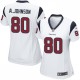 Women Nike Houston Texans &80 Andre Johnson Elite White NFL Jersey