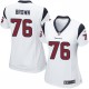 Women Nike Houston Texans &76 Duane Brown Elite White NFL Jersey