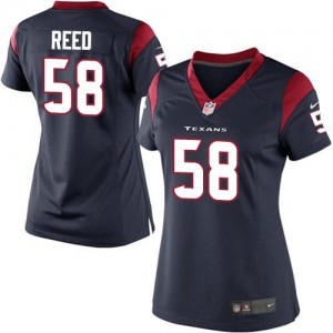 Femmes Nike Houston Texans # 58 Brooks Reed Élite bleu marine équipe NFL Maillot Magasin de couleur