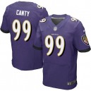 Men Nike Baltimore Ravens &99 Chris Canty Elite Purple Team Color NFL Jersey