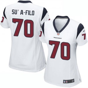 Femmes Nike Houston Texans # 70 Xavier su-Filo Élite blanc NFL Maillot Magasin