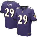 Men Nike Baltimore Ravens &29 Michael Huff Elite Purple Team Color NFL Jersey