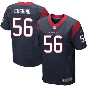 Hommes Nike Houston Texans # 56 Brian Cushing élite bleu marine équipe NFL Maillot Magasin de couleur