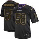 Men Nike Baltimore Ravens &58 Elvis Dumervil Elite Lights Out Black NFL Jersey